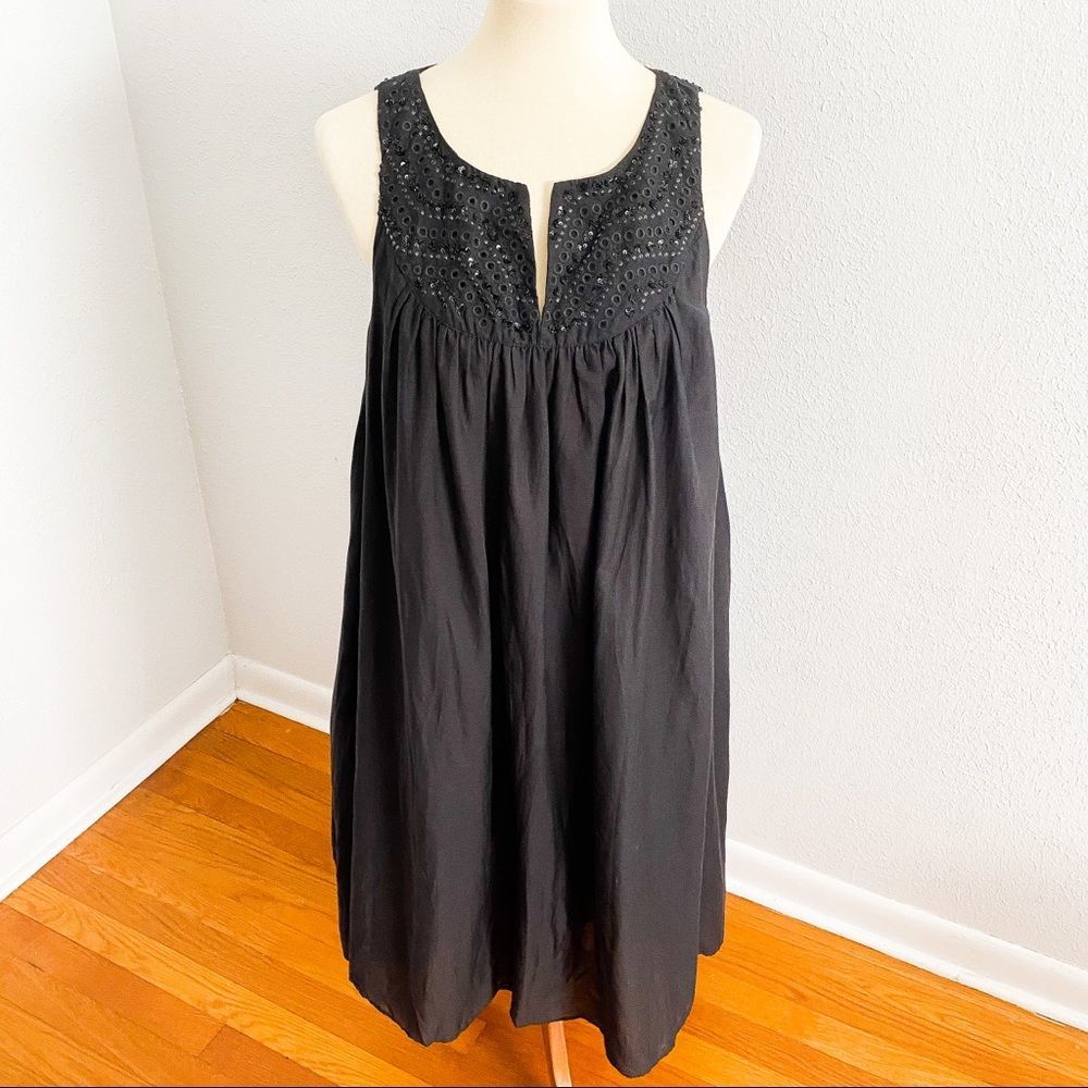 Anthropologie Silk Embellished Dress